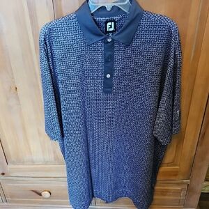 FootJoy Patterned Navy Polo Shirt
